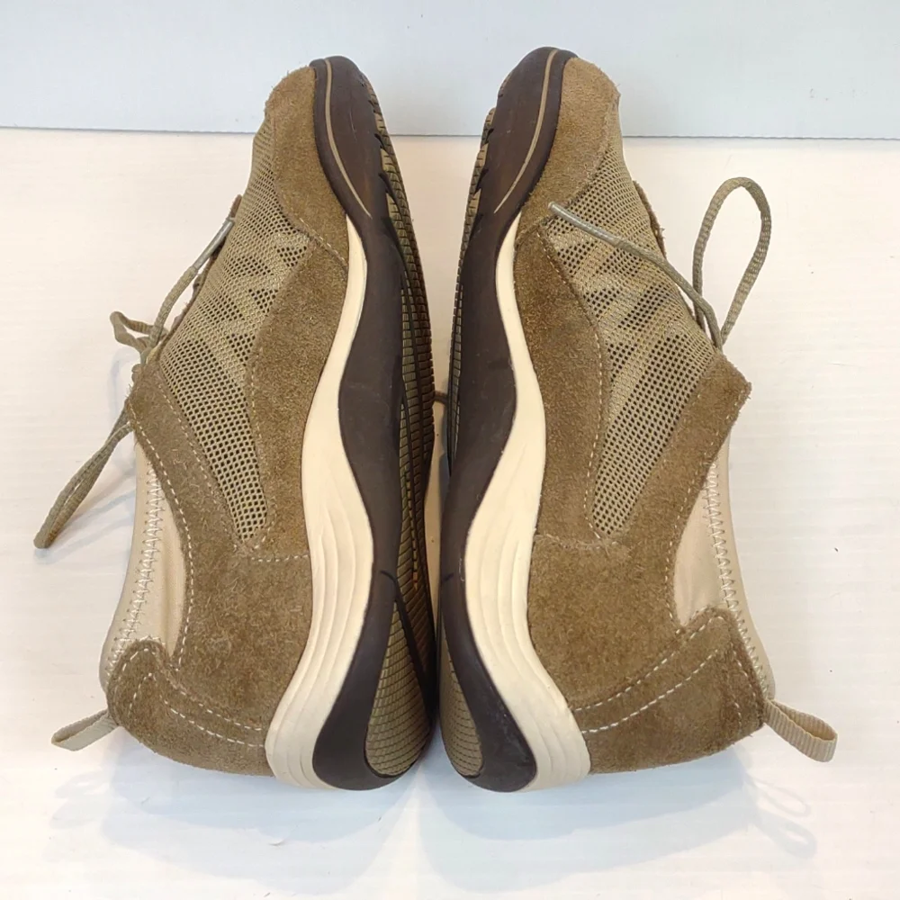 Grasshopper Ortholite Explore Tan Suede & Lace Mesh Lace-up Sneakers